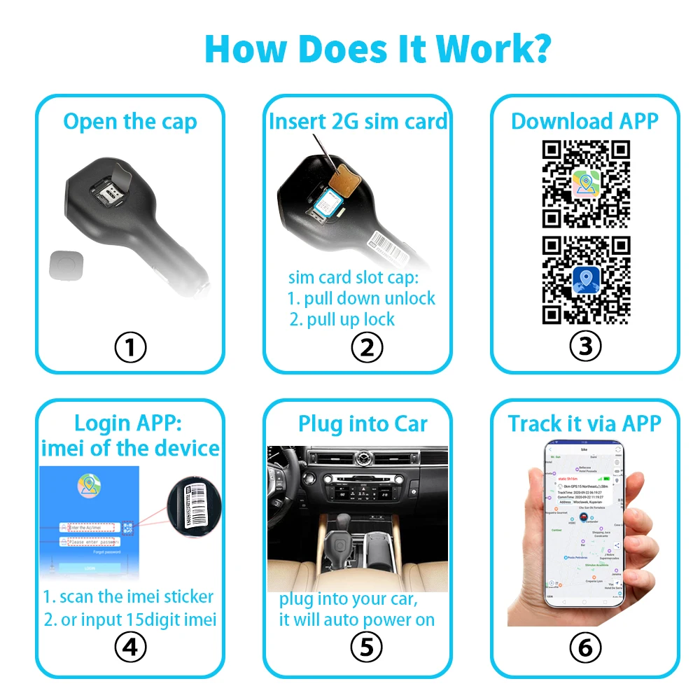 G18 SOS Car Charger GPS Tracker GPS GSM Wifi LBS Real-time Tracking Call Voice Monitoring Recorder Free APP Web Built-in Battery
G18 SOS Car Charger GPS Tracker GPS GSM Wifi LBS Real-time Tracking Call Voice Monitoring Recorder Free APP Web Built-in Battery