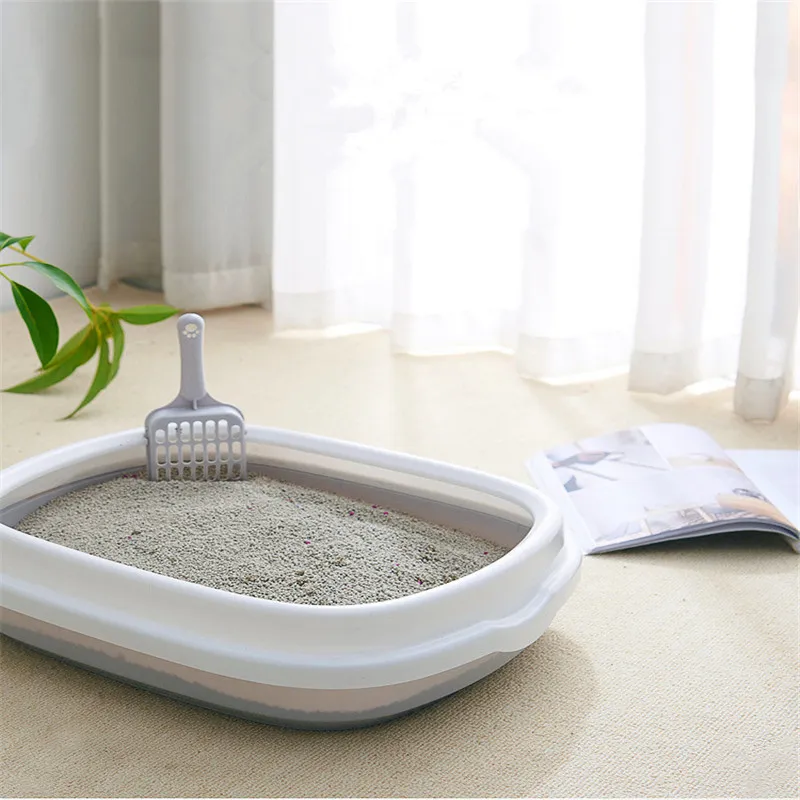 Полузакрытый поднос для ванной кошек ящик домашних товаров с пластиковым песком