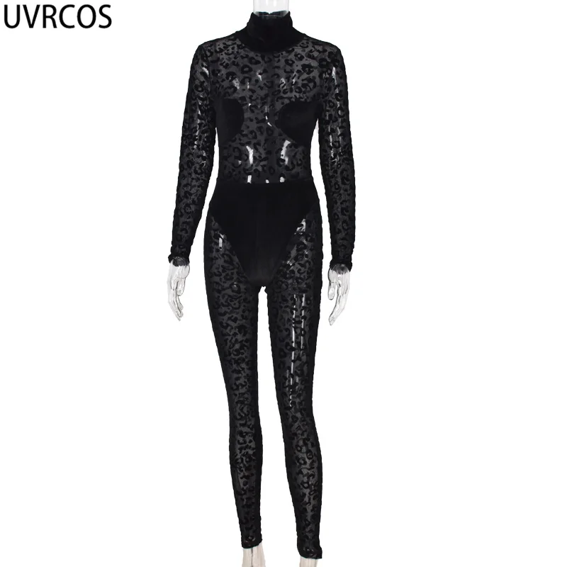 UVRCOS Club Outfits For Women Mesh See Through Leopard Printed Skinny Jumpsuit New Sexy Mujer Bar Nightclub Streatwear Overalls
UVRCOS Club Outfits For Women Mesh See Through Leopard Printed Skinny Jumpsuit New Sexy Mujer Bar Nightclub Streatwear Overalls