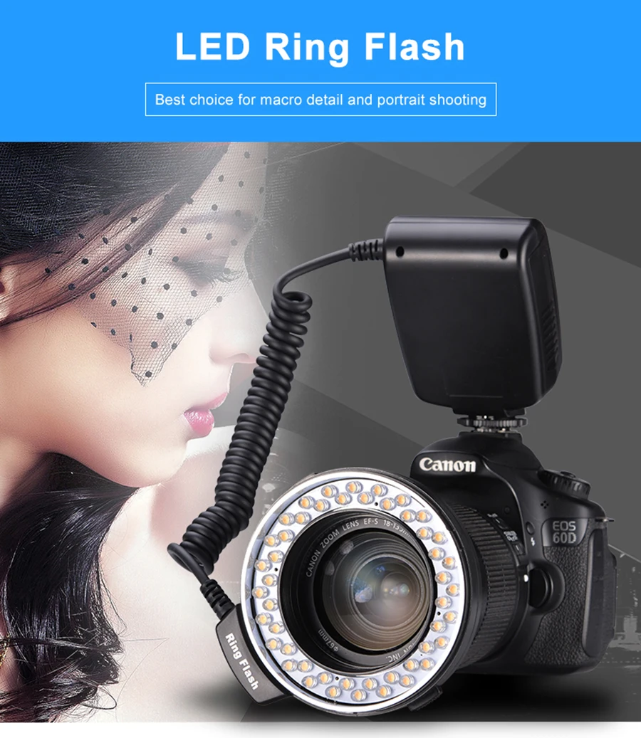 LDE Macro Ring Flash Bundle Speedlight Speedlite For Canon Nikon Fujifilm Olympus Pentax DSLR Camera Photo RingFlash Light
LDE Macro Ring Flash Bundle Speedlight Speedlite For Canon Nikon Fujifilm Olympus Pentax DSLR Camera Photo RingFlash Light