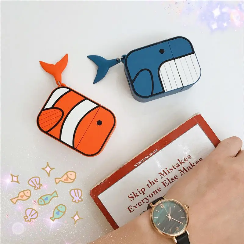 3D Whale Shockproof Protective Headphone Soft Silicone Case Cover For Apple Airpods Pro Portable Wireless Earphone Storage Box
3D Whale Shockproof Protective Headphone Soft Silicone Case Cover For Apple Airpods Pro Portable Wireless Earphone Storage Box