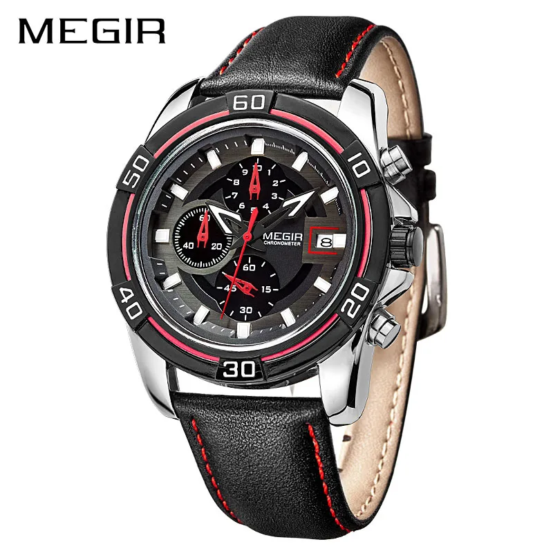 MEGIR Mens Watches Top Luxury Brand Fashion Sport Watches Men Waterproof Chronograph Quartz Clock Army Military Leather Watch
MEGIR Mens Watches Top Luxury Brand Fashion Sport Watches Men Waterproof Chronograph Quartz Clock Army Military Leather Watch