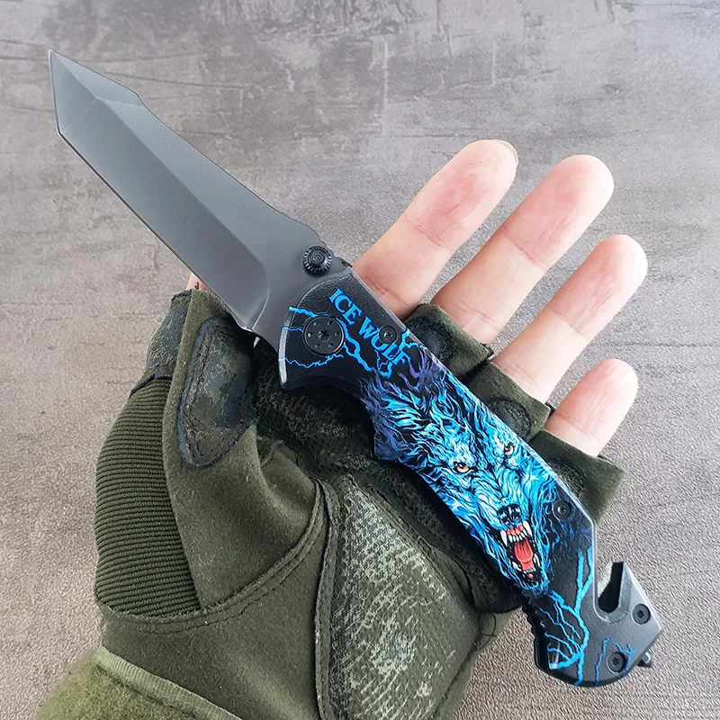 Free shipping 3D Ice Wolf Tactical Folding Knife Aluminium Steel Handle Sharp Blade Survival Camping EDC Outdoor knife
Free shipping 3D Ice Wolf Tactical Folding Knife Aluminium Steel Handle Sharp Blade Survival Camping EDC Outdoor knife