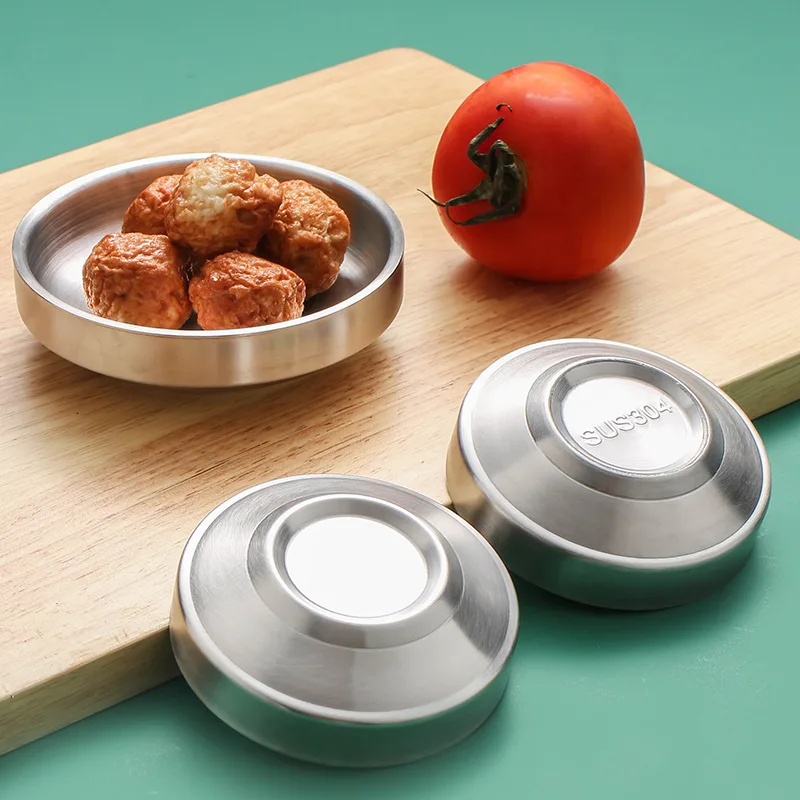 3pc 304 stainless steel dish round dish Korean kimchi dish double-layer sauce dish cold dish seasoning dish cooking bowl
3pc 304 stainless steel dish round dish Korean kimchi dish double-layer sauce dish cold dish seasoning dish cooking bowl