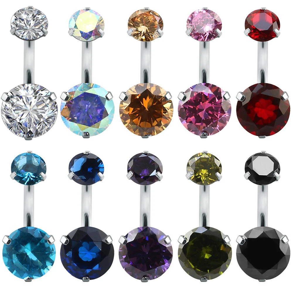 26 Styles Fashion Dangling Navel Belly Button Rings Double Round Cubic Zirconia 316L Surgical Steel Sexy Belly Piercing Jewelry
26 Styles Fashion Dangling Navel Belly Button Rings Double Round Cubic Zirconia 316L Surgical Steel Sexy Belly Piercing Jewelry
