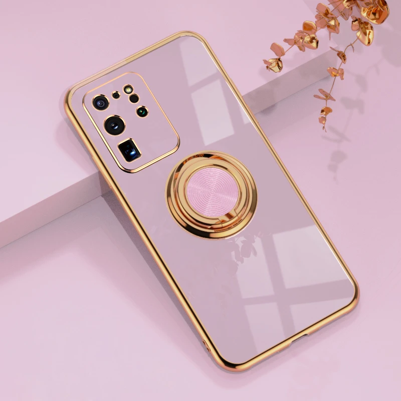 Plating Silicone Case For Samsung Galaxy S21 S20 Ultra Plus FE Note 20 9 10 A52 A72 S10 Plus Shell Covers With Ring Holder Stand
Plating Silicone Case For Samsung Galaxy S21 S20 Ultra Plus FE Note 20 9 10 A52 A72 S10 Plus Shell Covers With Ring Holder Stand