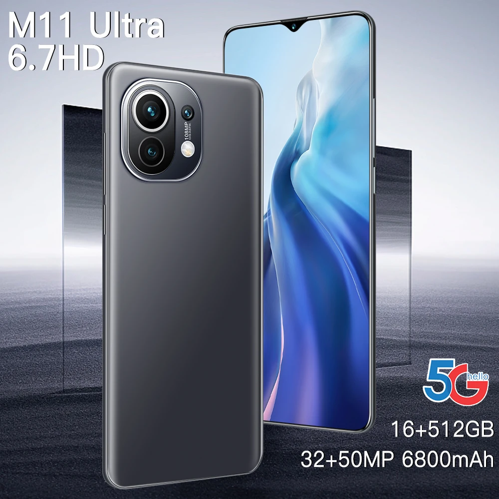 Global Version M11 Ultra 5G Smartphones16+512GB Andriod 11.0 6800mAh Big Battery 32+50MP Qualcomm888 Face ID Cell Phone
Global Version M11 Ultra 5G Smartphones16+512GB Andriod 11.0 6800mAh Big Battery 32+50MP Qualcomm888 Face ID Cell Phone