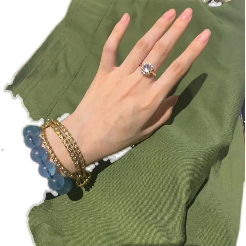 Fresh Moonlight Gem Finger Pure All-Match S925 Sterling Silver Inlaid Stone Ring Simple European and American Style Fashion Styl
Fresh Moonlight Gem Finger Pure All-Match S925 Sterling Silver Inlaid Stone Ring Simple European and American Style Fashion Styl