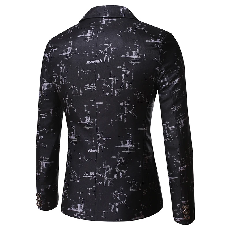 2021 New Arrivals Smoking Men's Jacket Slim Fit Single Breast Male Coat Abstract Pattern Casual Playboy Costume Flash Sale Hot
2021 New Arrivals Smoking Men's Jacket Slim Fit Single Breast Male Coat Abstract Pattern Casual Playboy Costume Flash Sale Hot