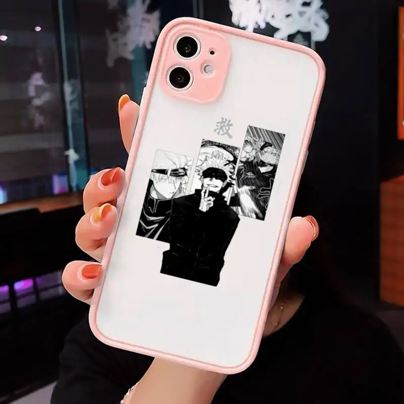 Jujutsu Kaisen Anime Cartoon Phone Case For iPhone 12 11 Mini Pro XR XS Max 7 8 Plus X Matte transparent Pink Back Cover
Jujutsu Kaisen Anime Cartoon Phone Case For iPhone 12 11 Mini Pro XR XS Max 7 8 Plus X Matte transparent Pink Back Cover