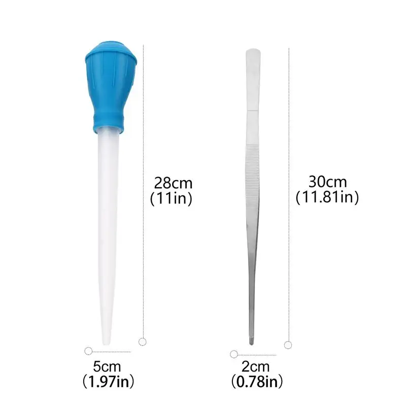 3pcs Manual Aquarium Dropper Cleaning Pipette and Stainless Steel Tweezers
3pcs Manual Aquarium Dropper Cleaning Pipette and Stainless Steel Tweezers