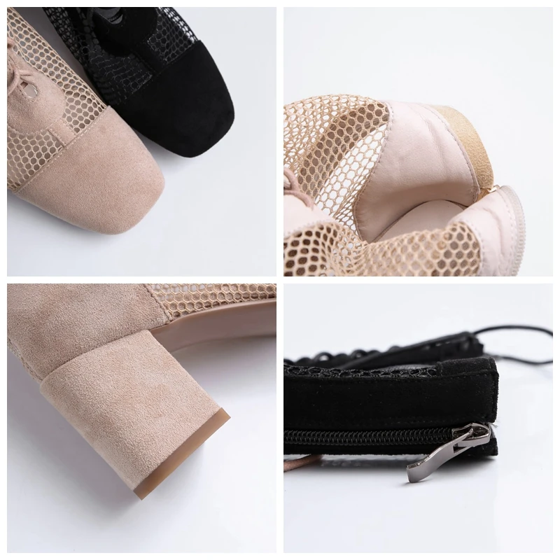REAVE CAT Woman Summer Knee Ankle Boot Square Toe 6.5cm Square Heels Lace up Cross-tied Zipper Net Large size 33-43 Casual A2875
REAVE CAT Woman Summer Knee Ankle Boot Square Toe 6.5cm Square Heels Lace up Cross-tied Zipper Net Large size 33-43 Casual A2875