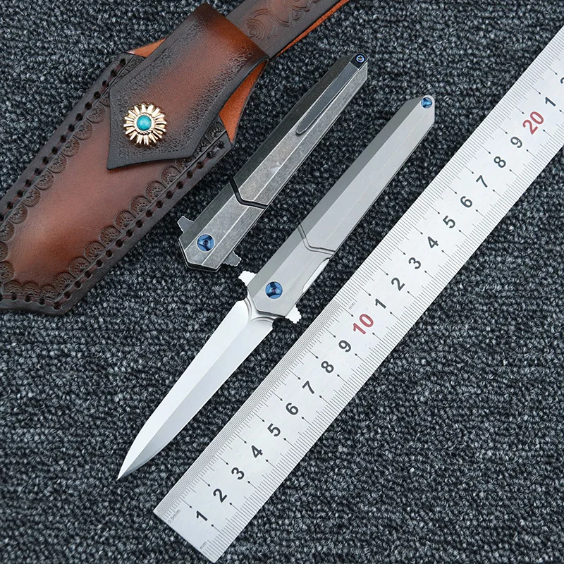 Складной нож LEMIFSHE лезвие M390 рукоятка из титанового сплава практичный для