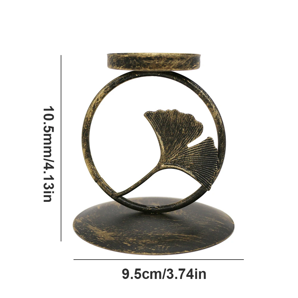 2021 Novel Metal Candle Holders Ginkgo Leaf Round Ring Retro Candlestick Decorations Candle Utensils Romantic Wedding Prop
2021 Novel Metal Candle Holders Ginkgo Leaf Round Ring Retro Candlestick Decorations Candle Utensils Romantic Wedding Prop