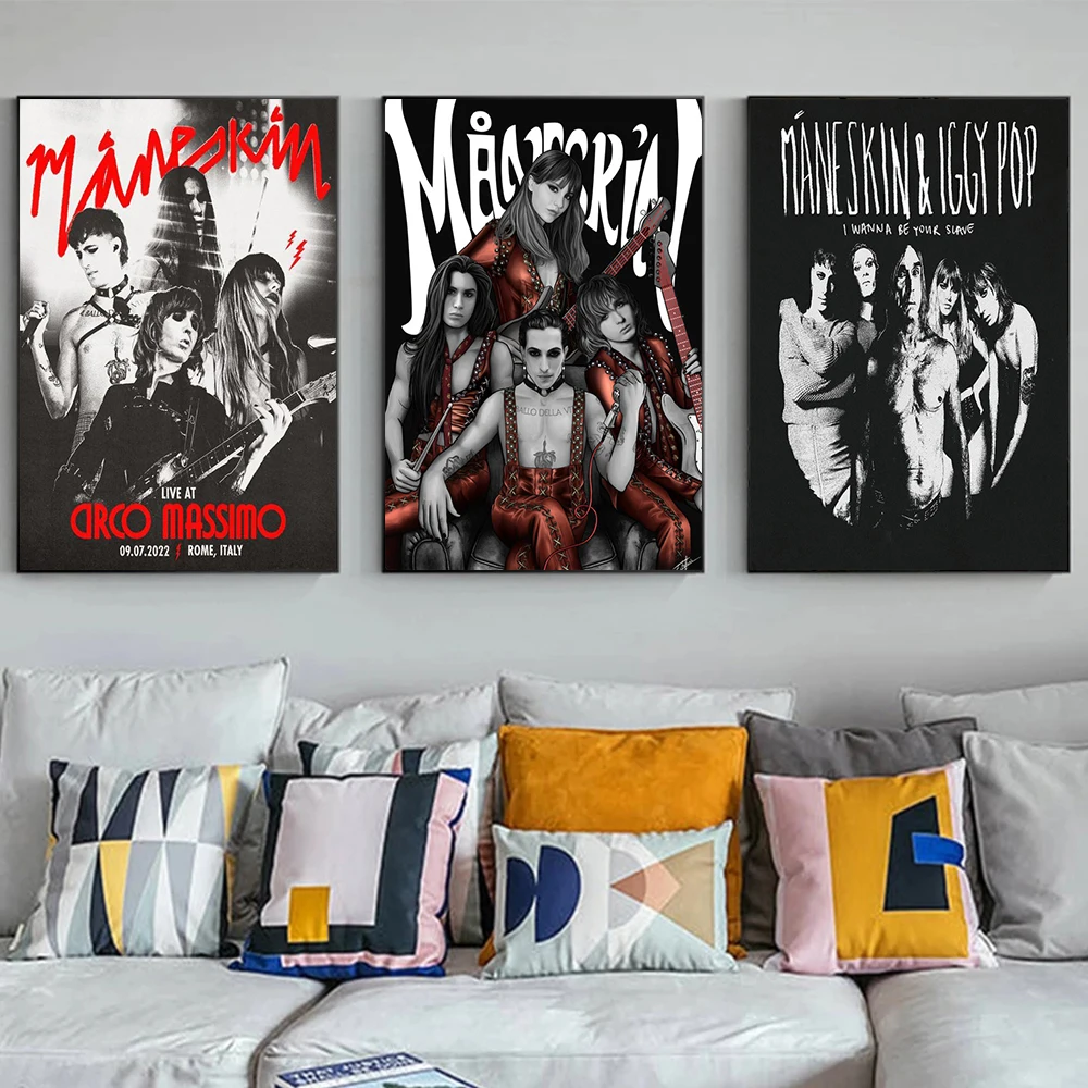 Hot Selling Canvas Painting Band Maneskin Posters And Prints Living Room Home Mural Decoration Cuadros Wall Art Picture Frameles
Hot Selling Canvas Painting Band Maneskin Posters And Prints Living Room Home Mural Decoration Cuadros Wall Art Picture Frameles