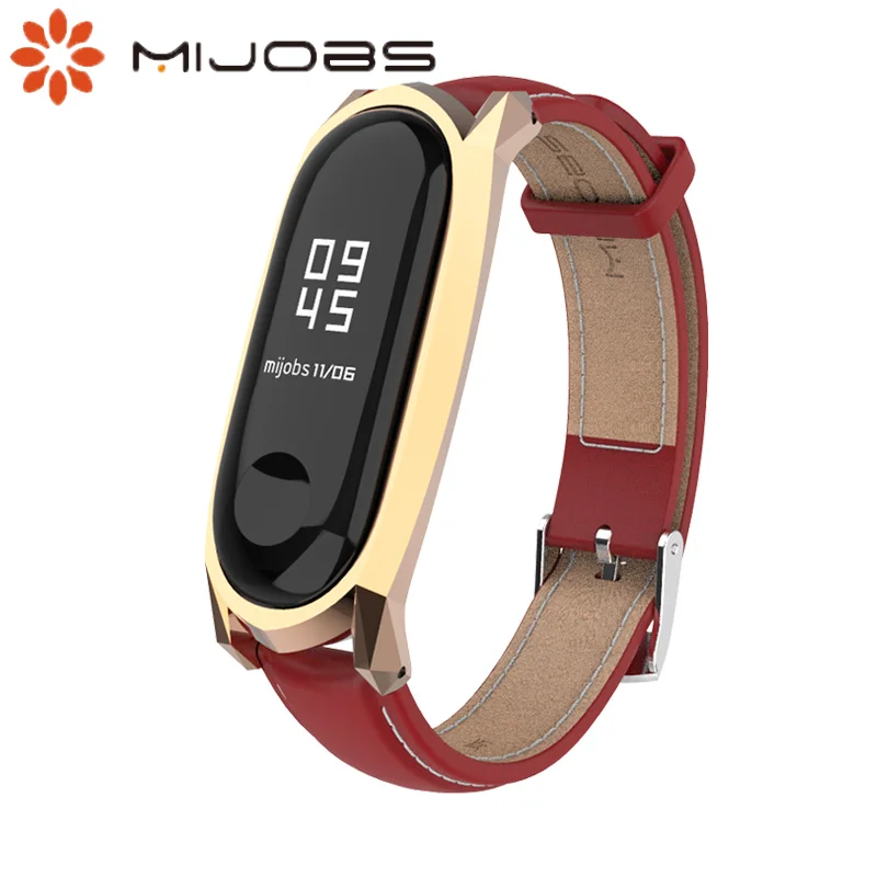Ремешок из натуральной кожи для Xiaomi Mi Band 5 универсальный наручный смарт браслет