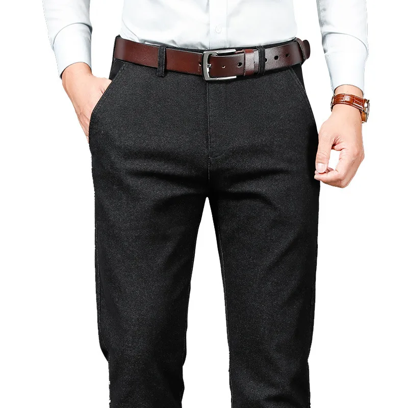 Black Blue Denim Men Pants Trousers Straight High Waist Autumn Winter Pants Men Clothing Business Formal Trousers For Male
Black Blue Denim Men Pants Trousers Straight High Waist Autumn Winter Pants Men Clothing Business Formal Trousers For Male