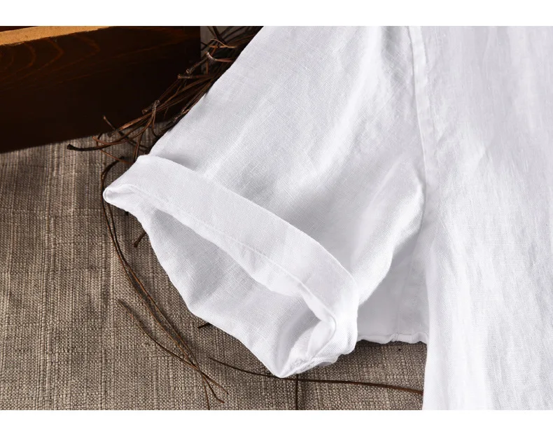 short Men's o-neck sleeve t-shirt with Chinese embroidery white blue khaki Summer casual t-shirts men linen tees for men tops
short Men's o-neck sleeve t-shirt with Chinese embroidery white blue khaki Summer casual t-shirts men linen tees for men tops