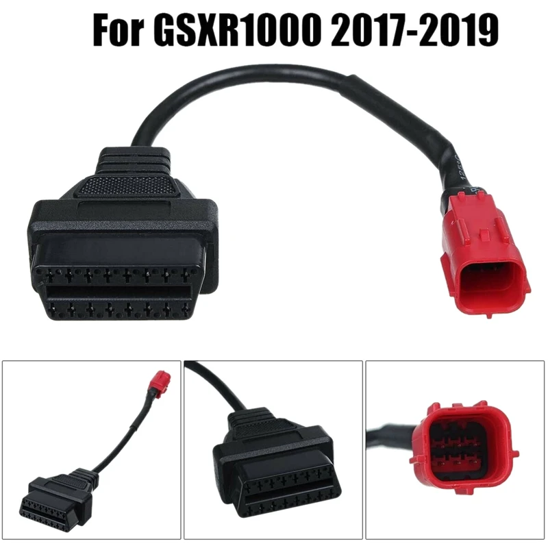 Motorcycle 6 Pin OBD2 Fault Diagnostic Adapter Harness Cable for Suzuki GSXR1000 17-19
Motorcycle 6 Pin OBD2 Fault Diagnostic Adapter Harness Cable for Suzuki GSXR1000 17-19