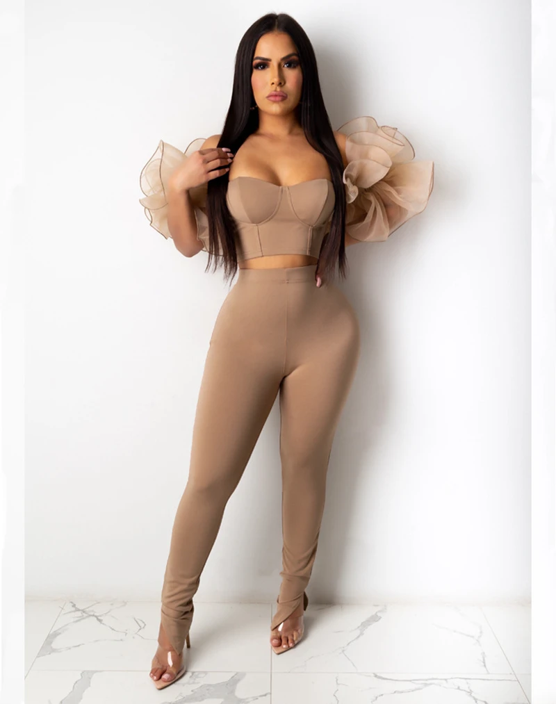 2021 New Fashion Women Sexy Two-Pieces Suit Sets Femme Elegant Off Shoulder Puff Sleeve Mesh Top & Pants Set
2021 New Fashion Women Sexy Two-Pieces Suit Sets Femme Elegant Off Shoulder Puff Sleeve Mesh Top & Pants Set