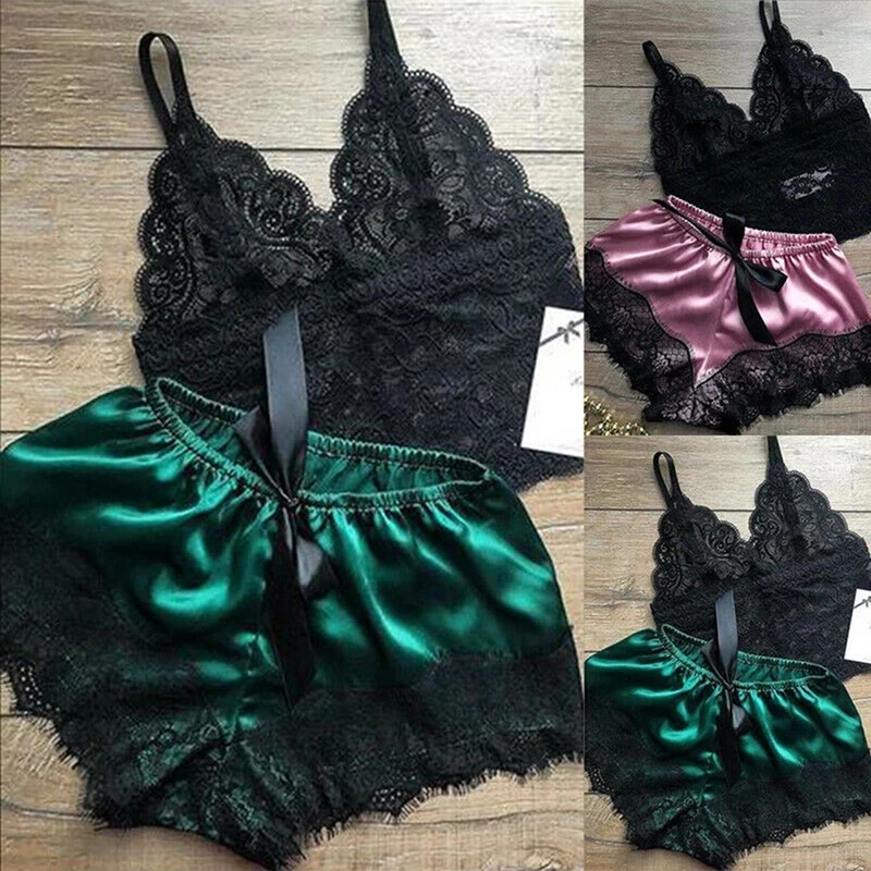 1 Set Fashion Womens Lace Sleepwear Lingerie Tops Shorts Set Babydoll Pajamas Sports Underwear Nightwear 8 ColorsHot sale
1 Set Fashion Womens Lace Sleepwear Lingerie Tops Shorts Set Babydoll Pajamas Sports Underwear Nightwear 8 ColorsHot sale