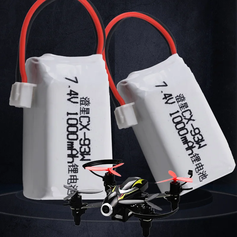 

7.4V 1000mah 2S Lipo Battery for RC Cheerson CX-93W Drone Rc Quadcopter Rc Car Boat battery