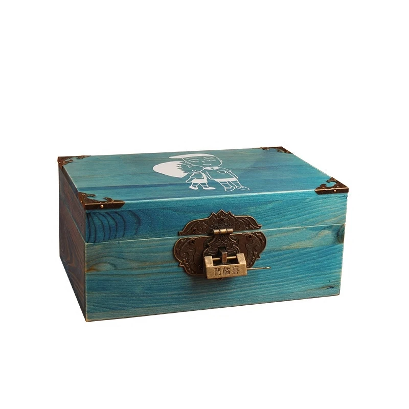 Creative retro solid wood storage box with lock small wooden box multi function storage box
Creative retro solid wood storage box with lock small wooden box multi function storage box