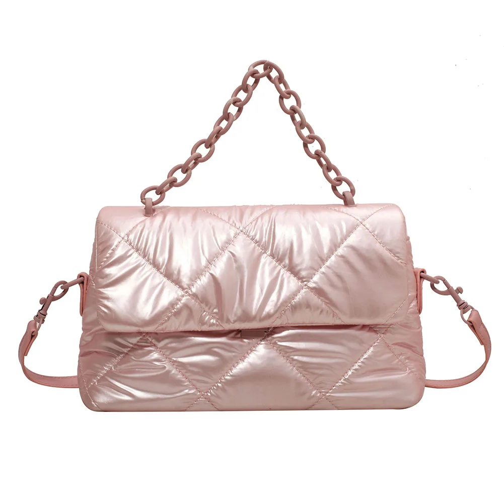 Quilted Shoulder Bag Padded with Down Cotton Women Space Messenger Bag Female Winter Branded Trending Chain Handbags and Purses
Quilted Shoulder Bag Padded with Down Cotton Women Space Messenger Bag Female Winter Branded Trending Chain Handbags and Purses