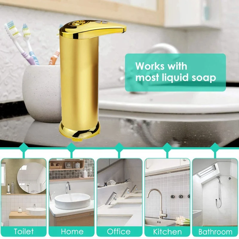 Pressless Automatic Soap Dispenser Infrared Motion Sensor Stainless Steel Dish Liquid Hands-Free Auto Soap Dispenser
Pressless Automatic Soap Dispenser Infrared Motion Sensor Stainless Steel Dish Liquid Hands-Free Auto Soap Dispenser