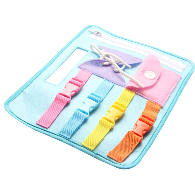 Portable Baby Soft Cloth Activity Board Non-Toxic Early Learning Basic Life Skill Toy- Zip, Button, Buckle, Snap And Tie, Blue
Portable Baby Soft Cloth Activity Board Non-Toxic Early Learning Basic Life Skill Toy- Zip, Button, Buckle, Snap And Tie, Blue