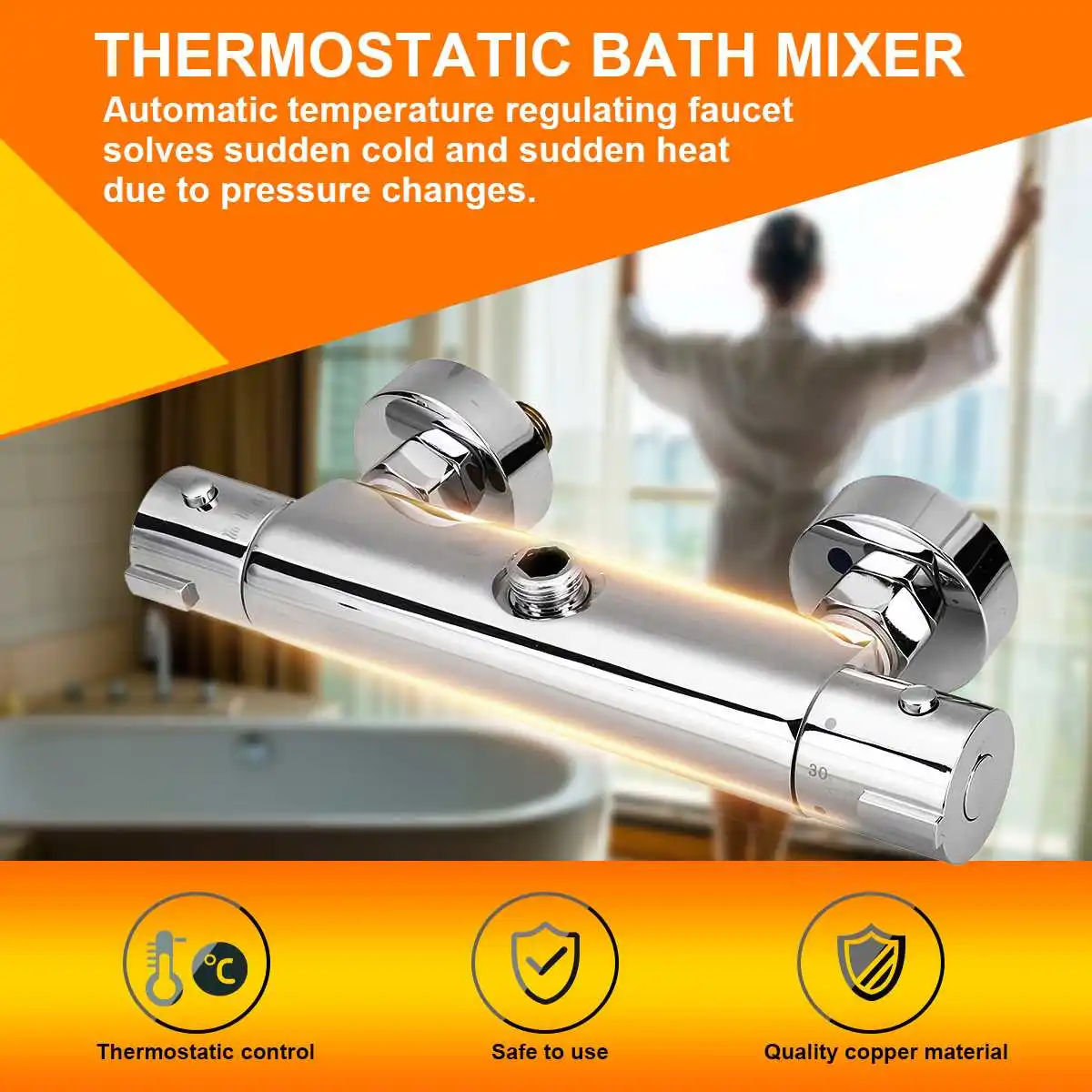 3/4 Inch Bathroom Thermostatic Mixer Tap Hot And Cold Bathroom Mixer Mixing Valve Bathtub Faucet Thermostatic Shower Faucets Set
3/4 Inch Bathroom Thermostatic Mixer Tap Hot And Cold Bathroom Mixer Mixing Valve Bathtub Faucet Thermostatic Shower Faucets Set