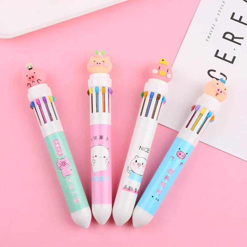 Unicorn cartoon Flamingo Bubble dragon cute pig 10 colors creative multi-color pen plastic ballpoint pen office pen student pen
Unicorn cartoon Flamingo Bubble dragon cute pig 10 colors creative multi-color pen plastic ballpoint pen office pen student pen