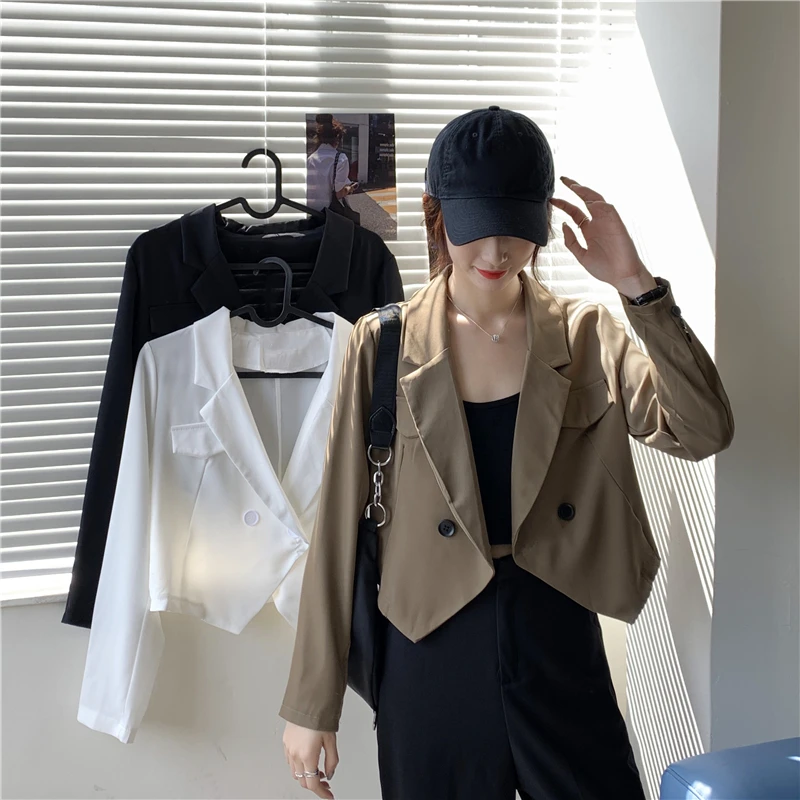 Irregular Elegant Blazer For Women Long Sleeves Veste Femme Short Blazers Female 2021Spring Fashion New Jackets Chaquetas A205
Irregular Elegant Blazer For Women Long Sleeves Veste Femme Short Blazers Female 2021Spring Fashion New Jackets Chaquetas A205