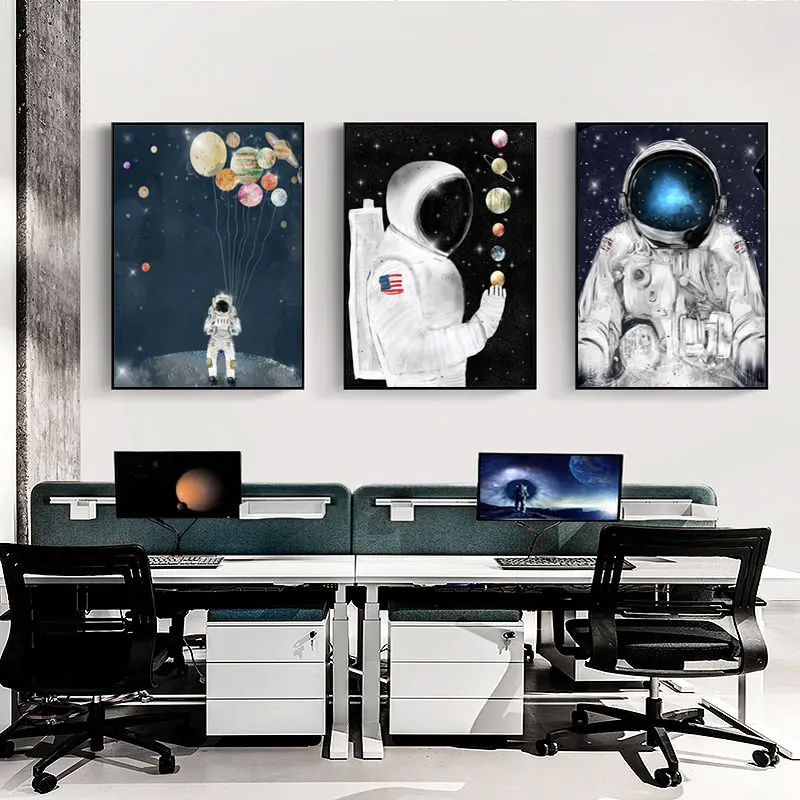 Cartoon Astronaut Balloon Outer Space Picture Indie Aesthetics Decor Canvas Painting for Living Room Children's Bedroom Poster
Cartoon Astronaut Balloon Outer Space Picture Indie Aesthetics Decor Canvas Painting for Living Room Children's Bedroom Poster