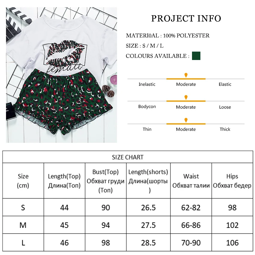 Groen Luipaard Print Suits Met Shorts Lippen Patroon Korte Broek Sets Vrouw Zomer Nek Slaap Satijn 
Groen Luipaard Print Suits Met Shorts Lippen Patroon Korte Broek Sets Vrouw Zomer Nek Slaap Satijn