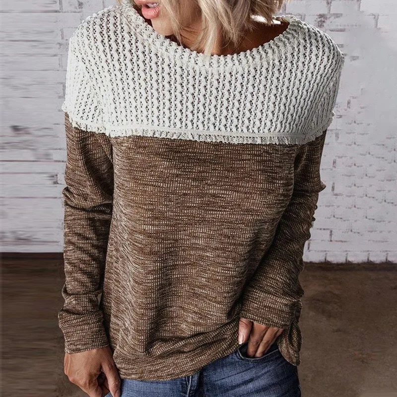 Women Autumn Thin Sweater Knitting Solid Patchwork O Neck Pullovers Sweater Casual Loose Soft Long Sleeve Sweater Tops Feminino
Women Autumn Thin Sweater Knitting Solid Patchwork O Neck Pullovers Sweater Casual Loose Soft Long Sleeve Sweater Tops Feminino