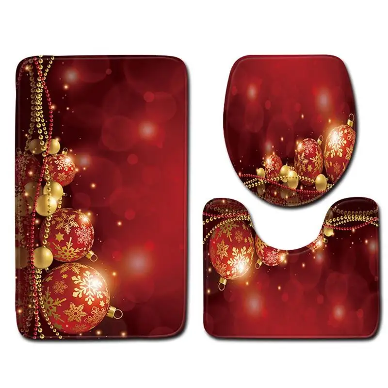 3Pcs Christmas Mat Sets Santa Claus Non-Slip Mat Bathroom Doormat Toilet Seat Cover U-Shaped Toilet Floor Mat
3Pcs Christmas Mat Sets Santa Claus Non-Slip Mat Bathroom Doormat Toilet Seat Cover U-Shaped Toilet Floor Mat