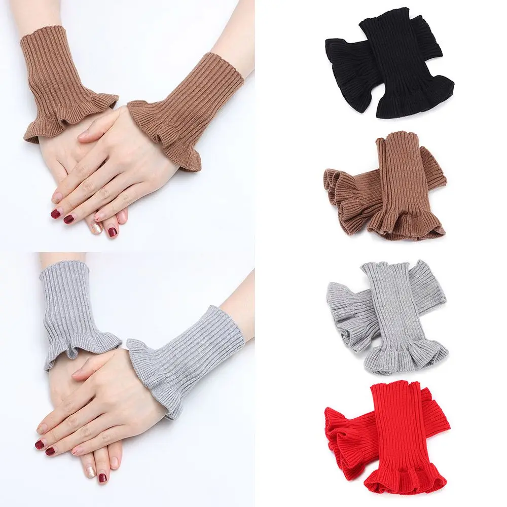 Ruffles Knitting Warm Wrist Warmers Horn Cuffs Hand Warmer Women Gloves Fake Sleeves Autumn Winter
Ruffles Knitting Warm Wrist Warmers Horn Cuffs Hand Warmer Women Gloves Fake Sleeves Autumn Winter