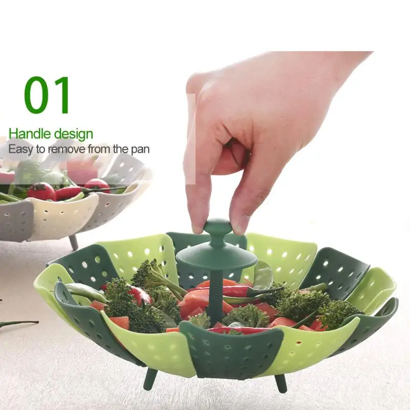 1Pcs Cookware Silicone Steaming Basket Mesh Steamer Folding Food Fruit Vegetable Vapor Cooker Dish Steamer Kitchen Accessories
1Pcs Cookware Silicone Steaming Basket Mesh Steamer Folding Food Fruit Vegetable Vapor Cooker Dish Steamer Kitchen Accessories