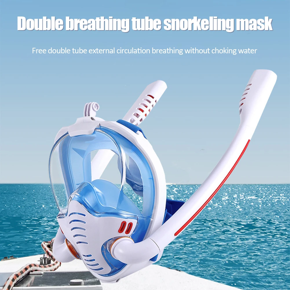 Full Face Scuba Diving Mask Swimming Mask Double Breathing Tube Snorkeling Scuba Diving Face Goggles Mask For Adult Youth
Full Face Scuba Diving Mask Swimming Mask Double Breathing Tube Snorkeling Scuba Diving Face Goggles Mask For Adult Youth