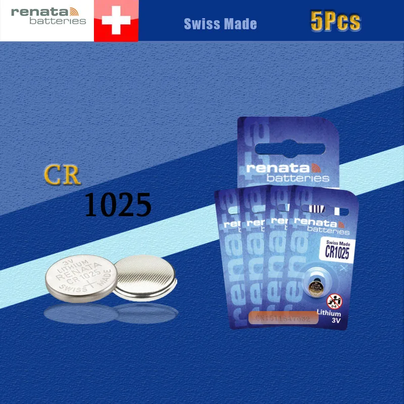 5 X renata литиевая батарея CR1025 3 в % 100 оригинальный бренд 1025 | Электроника