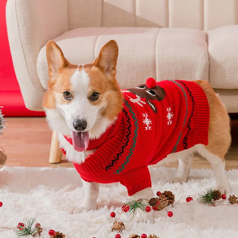 Christmas Dog Sweater Welsh Corgi Dog Clothing Coat Outfit Winter Pet Apparel Xmas Dachshund Dog Clothes Costume Garment
Christmas Dog Sweater Welsh Corgi Dog Clothing Coat Outfit Winter Pet Apparel Xmas Dachshund Dog Clothes Costume Garment