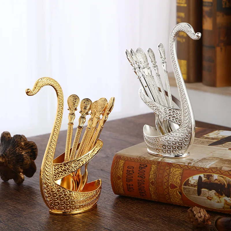 Metal Swan spoon storage box household ornaments fashion creative dessert spoon afternoon tea set
Metal Swan spoon storage box household ornaments fashion creative dessert spoon afternoon tea set