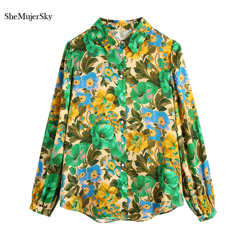 SheMujerSky Women Colorful Flower Print Shirts 2021 Long Sleeve Single Breasted Tops Casual Blouses
SheMujerSky Women Colorful Flower Print Shirts 2021 Long Sleeve Single Breasted Tops Casual Blouses