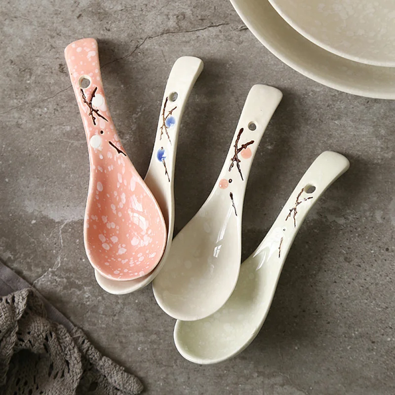 1PS Cherry Blossoms Japanese Ceramic Spoon Kitchen Cooking Utensil Tool Soup Teaspoon Catering For Kicthen
1PS Cherry Blossoms Japanese Ceramic Spoon Kitchen Cooking Utensil Tool Soup Teaspoon Catering For Kicthen
