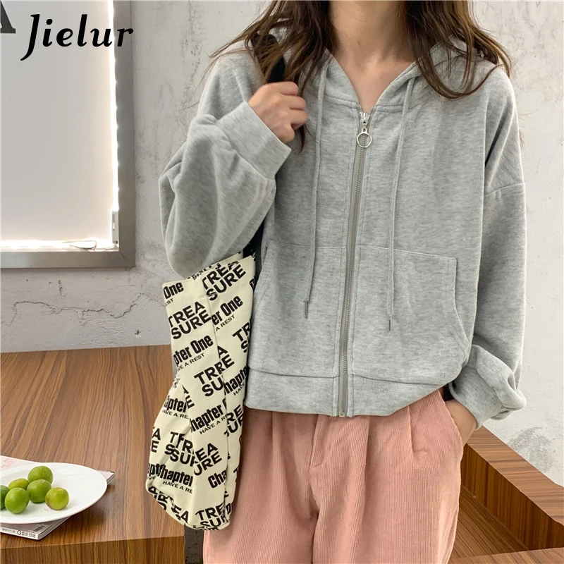 Jielur Orange Zip-up Hoodie Women Loose Short Sweatshirt Gray Casual Drawstring Hooded Top Korean Style Black Zipper Sweatshirts
Jielur Orange Zip-up Hoodie Women Loose Short Sweatshirt Gray Casual Drawstring Hooded Top Korean Style Black Zipper Sweatshirts