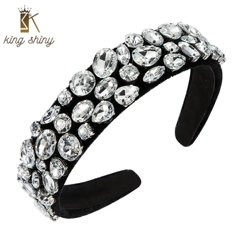 2021 New Arrivals Baroque Crystal Headband for Woman Vintage Geometric Glass Drill Black Velvet Hairband Girls Party Accessories
2021 New Arrivals Baroque Crystal Headband for Woman Vintage Geometric Glass Drill Black Velvet Hairband Girls Party Accessories