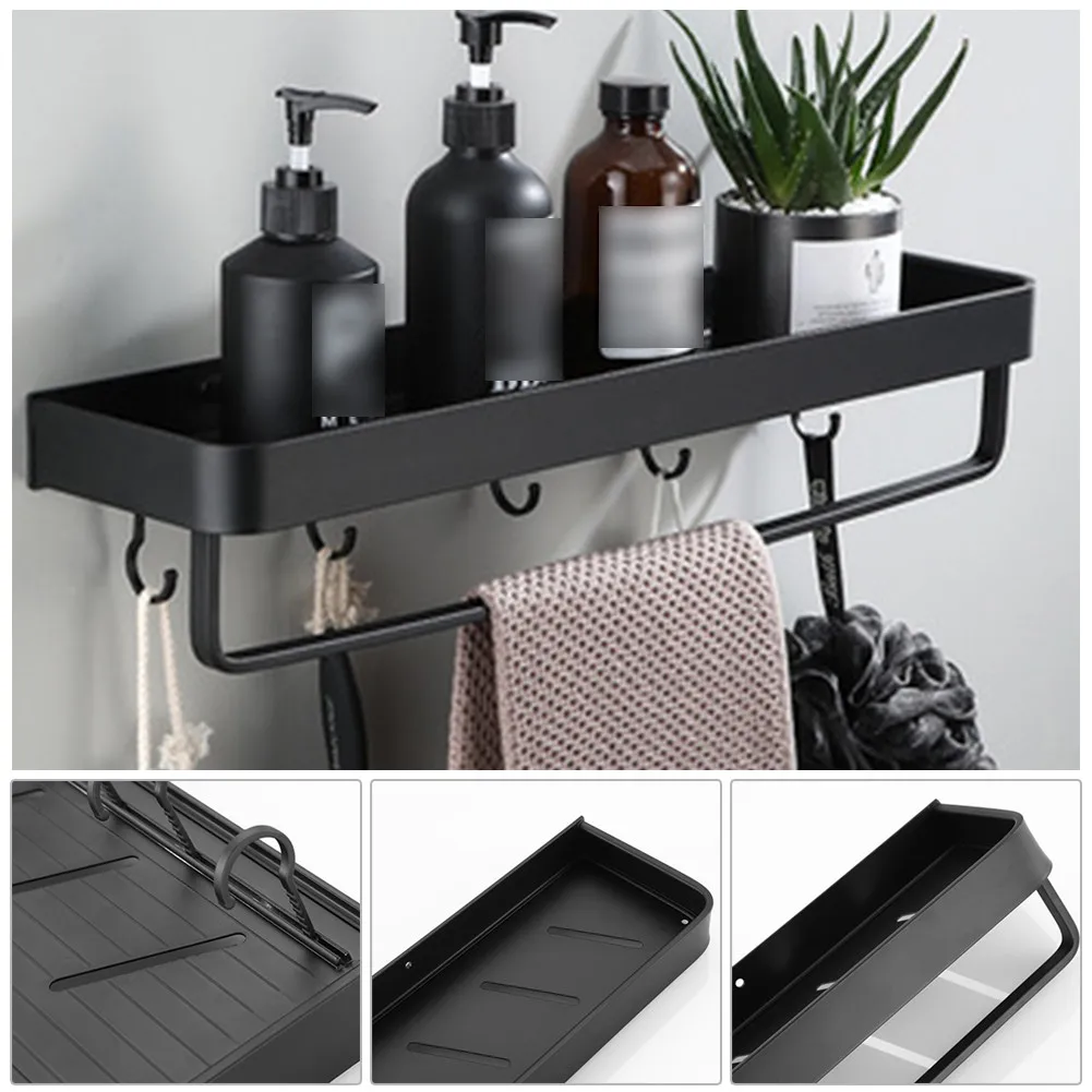 Wall Mounted Bathroom Shelf Shower Storage Rack Holder With Towel Rod Shampoo Tray Stand Kitchen Seasoning Storage Rack
Wall Mounted Bathroom Shelf Shower Storage Rack Holder With Towel Rod Shampoo Tray Stand Kitchen Seasoning Storage Rack