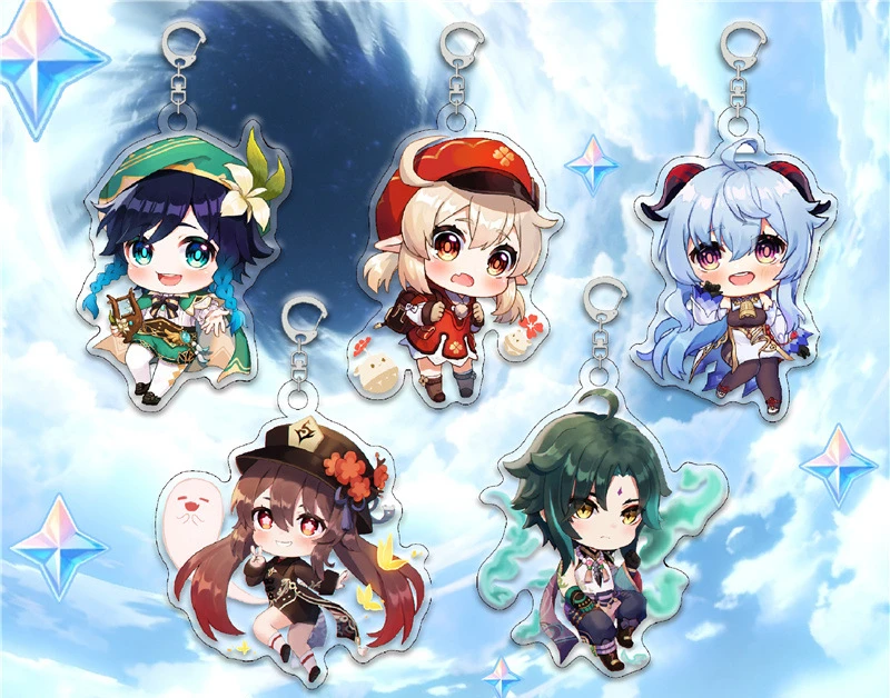 Genshin Impact Keychain Cartoon Romantic Anime Acrylic Character Amber Barbara Gunnhildr Keyring Women Man Trinket Fans Gifts
Genshin Impact Keychain Cartoon Romantic Anime Acrylic Character Amber Barbara Gunnhildr Keyring Women Man Trinket Fans Gifts