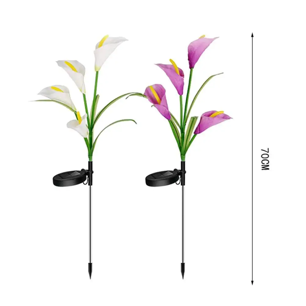 2 Pcs Solar Lights for Outdoor Garden 4 LED Calla Lily Solar Lights Flower Lights Outdoor Garden Decoration
2 Pcs Solar Lights for Outdoor Garden 4 LED Calla Lily Solar Lights Flower Lights Outdoor Garden Decoration